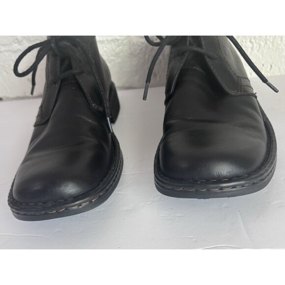 Born Harrison Chukka Boots Shoes Mens Size 8 Black Leather Casual Lace Up